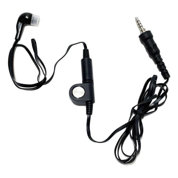 生涯スポーツ応援団　イヤホンマイク ALINCO / ICOM / YAESU / STANDARD 1ピン防水ねじ込み式プラグ用 カナル型 フラットケーブル FIELDGEAR　GK014