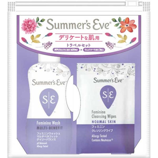 他サイト： ピルボックスジャパン　サマーズイブ トラベルセット(ボディウォッシュ59mL＋ウエットシート3枚入)　の商品画像