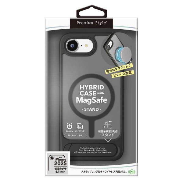 iPhone16ProMagSafe対応ハイブリッド＆スタンドケース＆フィルム PGA iPhone 16e MagSafe対応 スタンド付ハイブリッドケース Premium