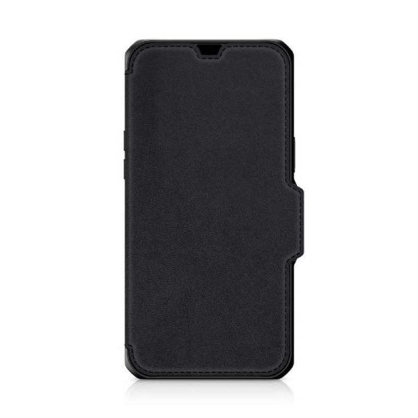 ITSKINS@HybridLeather for 2021 iPhone 6.1-inch Pro [ Black with real leather ]@AP2XHYBRFBKRL