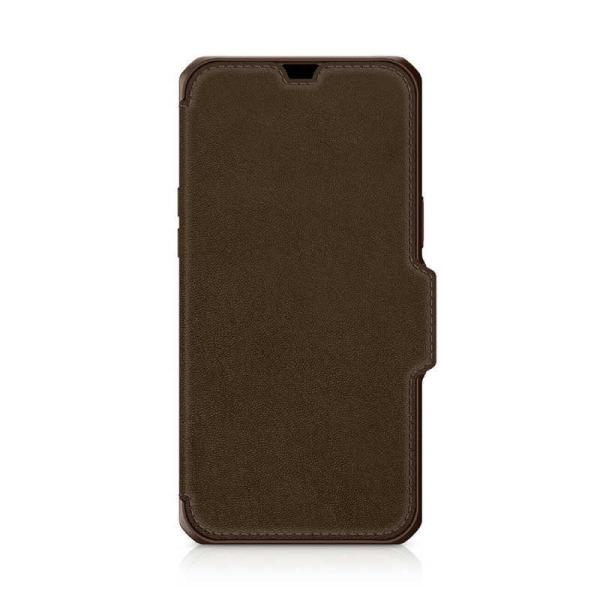 ITSKINS�@HybridLeather for 2021 iPhone 6.1-inch [ Brown with real leather ]�@AP2RHYBRFBNRL