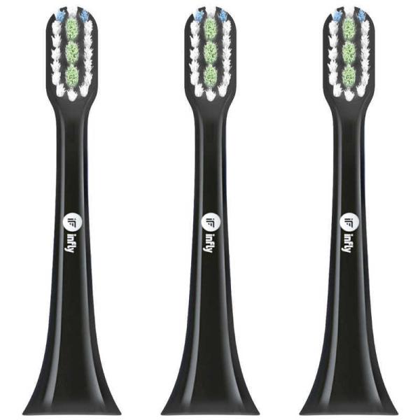 QCY�@�����u���V�w�b�h �ւ��u���V3�{�Z�b�g �u���b�N [3�{��]�@IF-PT02RB03BK