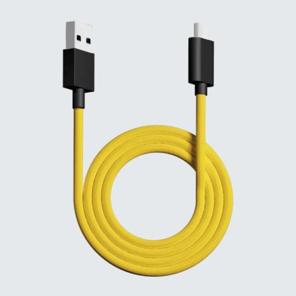 Pwnage@EgJX^ Ergop USB-C  USB-AP[u [1.8m] CG[@pw-usb-type-c-paracord-cable-yellow