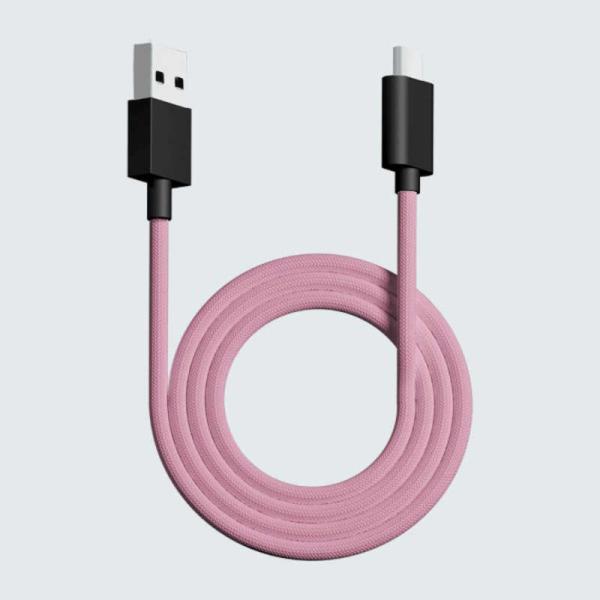 Pwnage@EgJX^ Ergop USB-C  USB-AP[u [1.8m] sN@pw-usb-type-c-paracord-cable-pink