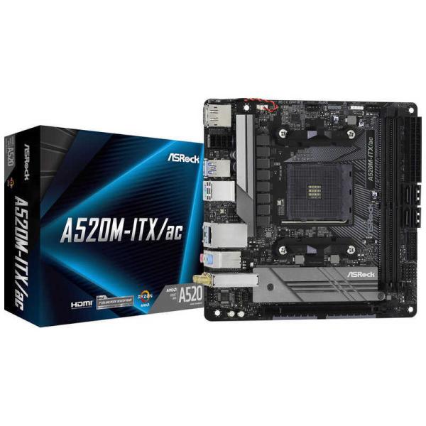 ASROCK@}U[{[h mMiniITX /Socket AM4n@A520M-ITX/ac
