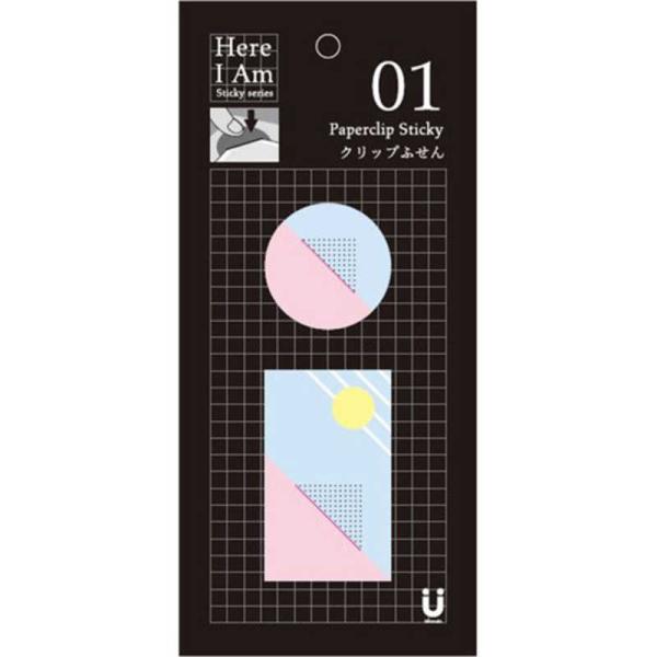ロジック　Here I Am!シリーズ クリップふせん 四角&amp;円形デザインセット　MA001125