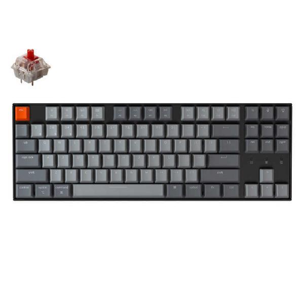 【発売日：2022年03月08日】ブルートゥース Gateron K8 K8-87-WHT-Red-US Keyboard Keychron LED Mechanical US WHITE Wireless キークロン キーボード テンキー...