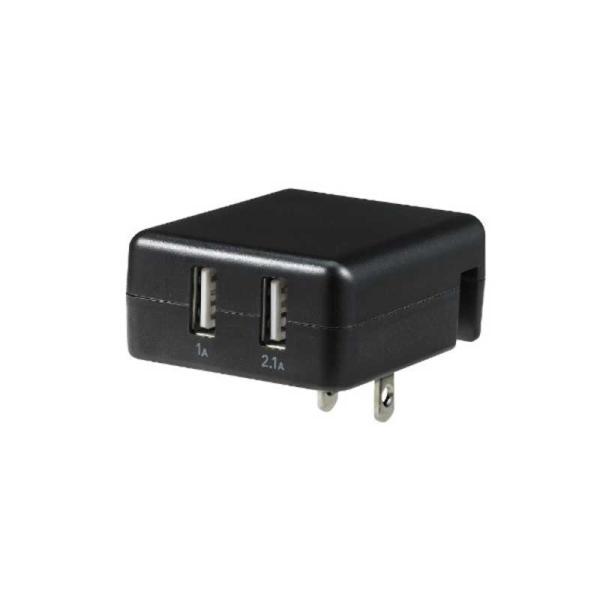 ELPA�@AC - USB�[�d�� �^�u���b�g�E�X�}�z�Ή� 2.1A [2�|�[�g:USB-A]�@USB-AC100