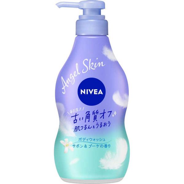 他サイト： 花王　ニベア エンジェルスキン ボディウォッシュ ポンプ サボン&amp;ブーケの香り 本体 480ml　の商品画像