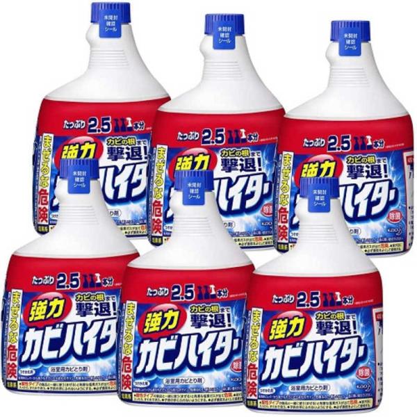 他サイト： 花王　(ケース販売) 強力カビハイター つけかえ用 特大 1000ml×6個　の商品画像