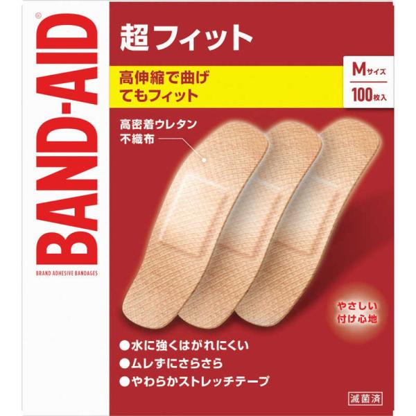 KENVUE バンドエイド 救急絆創膏 超フィット Mサイズ 100枚 : コジマ