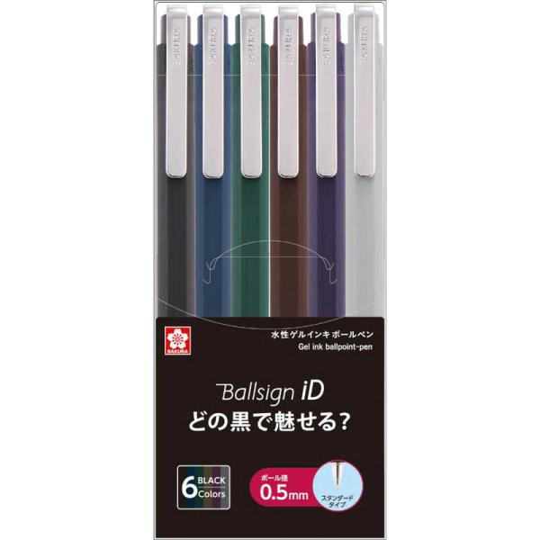 サクラクレパス 水性ゲルボールペン ボールサインiDシングル 0.5mm 6色