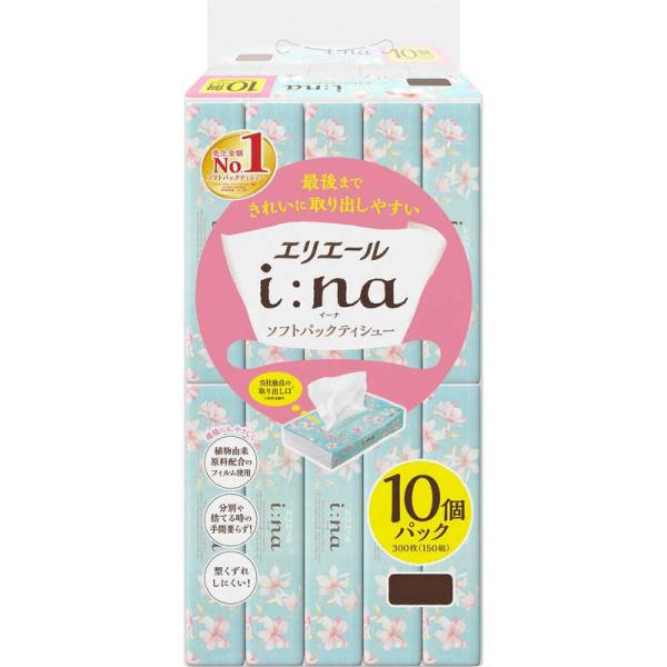 [Release date: November 1, 2019]10個　150　イーナティシュー　エリエール　ソフトパック　ティッシュペーパー　パック　組×　大王製紙　kojima　コジマヤフー