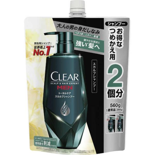 他サイト： ユニリーバJCM　クリアフォーメン トータルケアスカルプシャンプー詰替560g　の商品画像