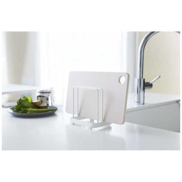 他サイト： 山崎実業　プレート まな板スタンド　02496 ホワイトの商品画像