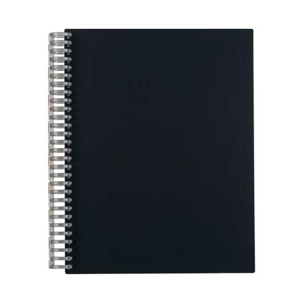 リヒトラブ　リングノート保存用ノート セミ ブラック [B5 211mm×24mm×252mm]　N-1851