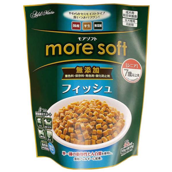 他サイト： ペティオ　Add.Mate(アドメイト)more soft(モアソフト)フィッシュシニア 7歳以上用 500g　の商品画像