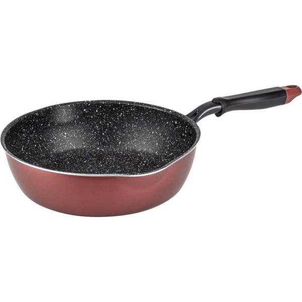 他サイト： 和平フレイズ　メガフッカN IHフライパン28cm RE ワインレッド　RB-1748の商品画像