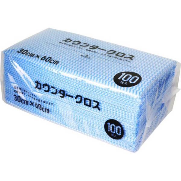 他サイト： 大和物産　カウンタークロス60×30cm 100枚ブルー カウンタークロス ブルー　の商品画像