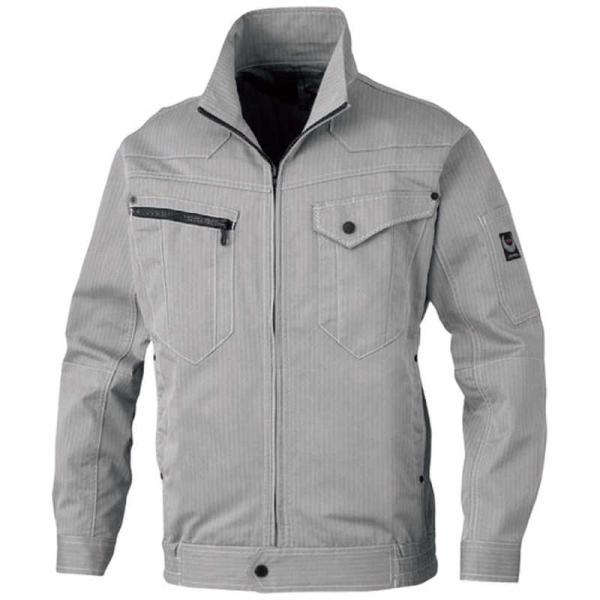 ビッグボーン商事 空調風神服ヘリンボン長袖ジャケット グレー S  BK6067S-62-S 1枚 ビッグボーン商事 bigborn(ビッグボーン) 空調風神服 長袖ジャケット