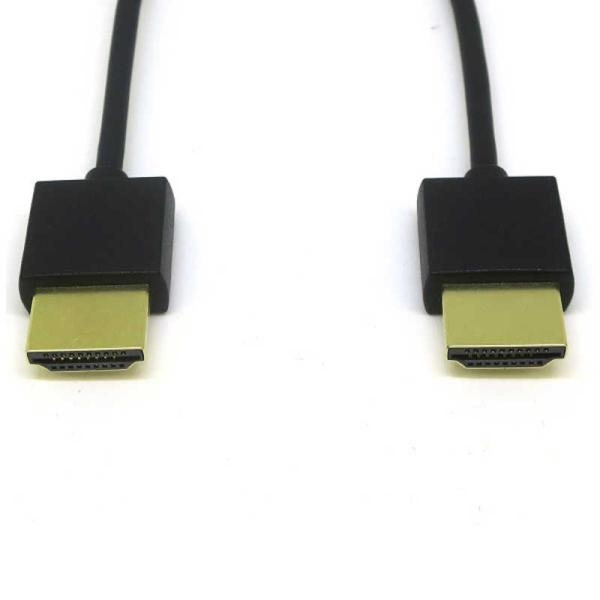 変換名人JAPAN 極細HDMIケーブル 30cm ブラック ［0.3m /HDMI⇔HDMI