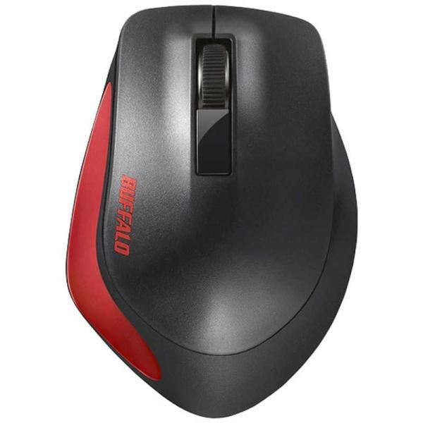 他サイト： BUFFALO　Premium Fitマウス 無線/BlueLED光学式/静音/3ボタン/Mサイズ　BSMBW300MRD レッドの商品画像
