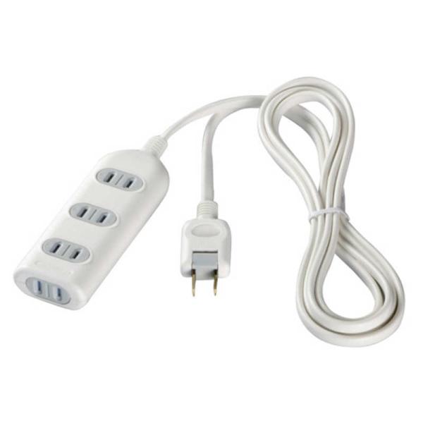 BUFFALO�@2�s�����d���^�b�v 4�� �V���b�^�[�t 1m�@BCTAPSH2410WH �z���C�g