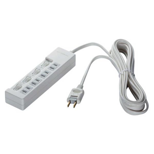 BUFFALO�@2�s�����d���^�b�v 4�� �ʃX�C�b�` 1m�@BCTAPSW2410WH �z���C�g