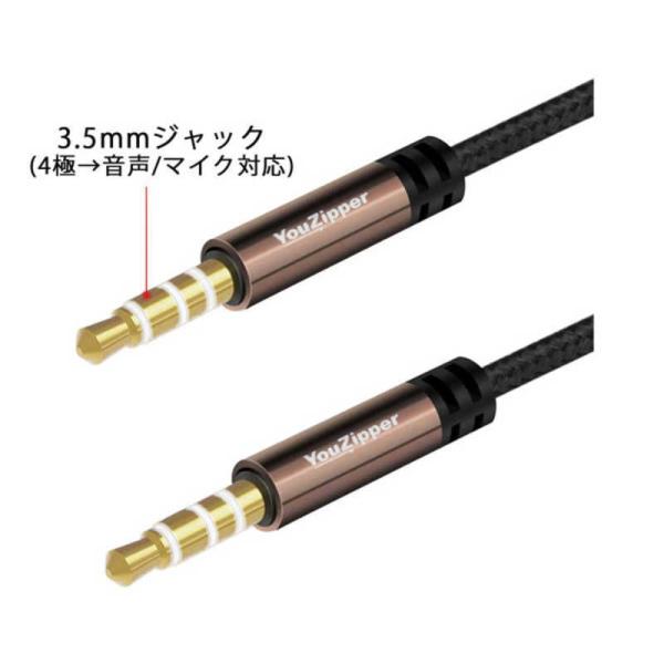 YOUZIPPER�@3.5mm / 4�ɃP�[�u�� / �Q�[�~���O�w�b�h�Z�b�g�p 3m YOUZIPPER �@A4-30