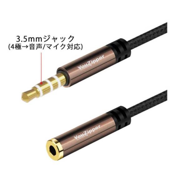 YOUZIPPER�@3.5mm / 4�ɃP�[�u�� / �Q�[�~���O�w�b�h�Z�b�g�p 2m�����p YOUZIPPER �@A4X-20