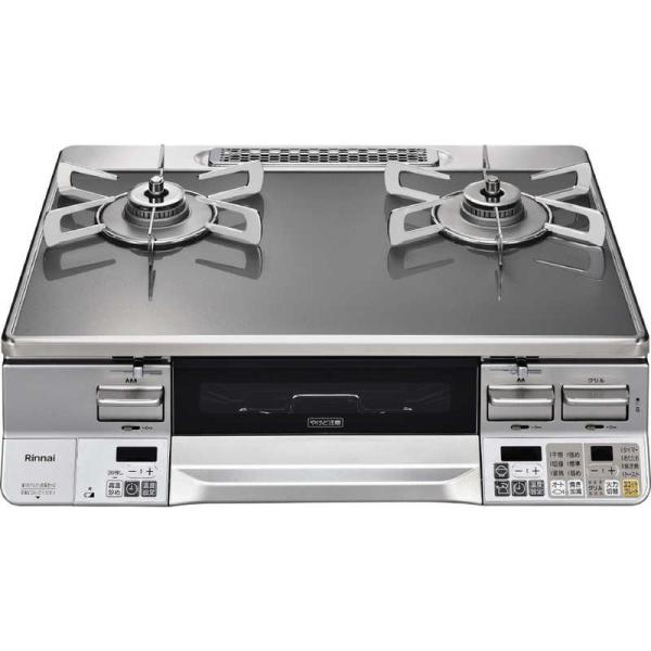リンナイ　Rinnai　ガステーブルコンロ クリアミッドグレー シルバー  60cm プロパンガス 左強火　RTE65VAGPA-GL y-kojima_4951309379648