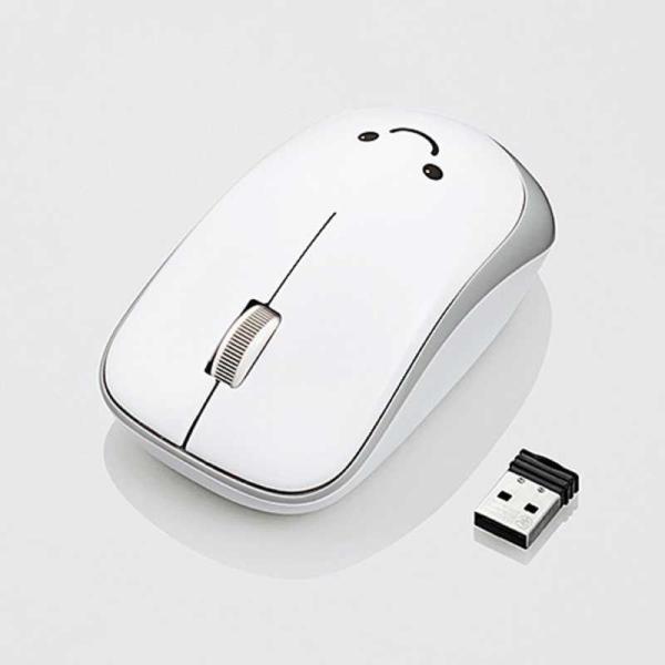 �G���R���@ELECOM�@�}�E�X M�T�C�Y [IR LED /����(���C�����X) /3�{�^�� /USB] �z���C�g�@M-IR07DRWH
