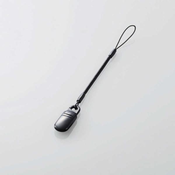 他サイト： エレコム　ELECOM　〔カールストラップ〕 スマートフォン用 クリップ 最大30cm ブラック　P-STCP-30BKの商品画像