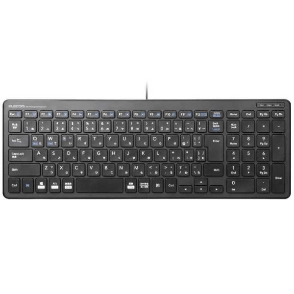 �G���R���@ELECOM�@�L���R���p�N�g�L�[�{�[�h/�p���^�O���t��/�u���b�N�@TK-FCP097BK