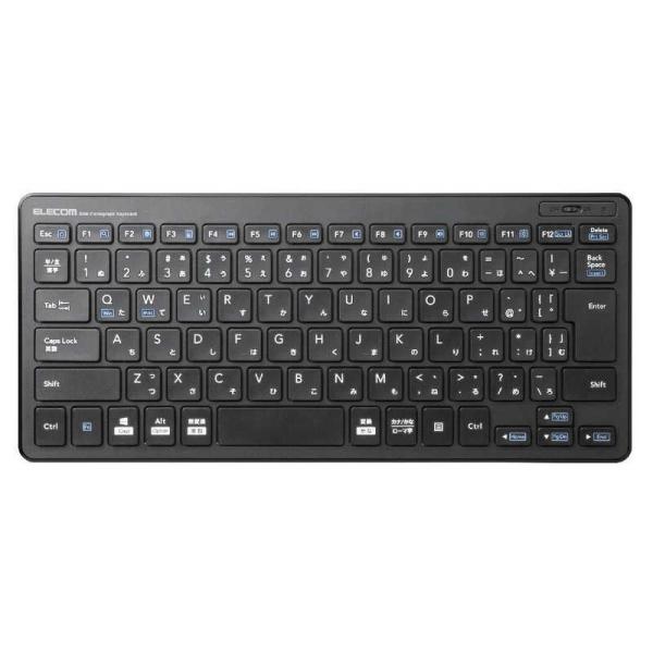 エレコム キーボード ワイヤレス (レシーバー付属) パンタグラフ ミニキーボード ブラック TK-FDP098TBK 無線薄型ミニキーボード パンタグラフ 日本語配列84キー