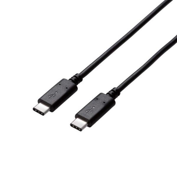 �G���R���@ELECOM�@4.0m USB-C��USB-C 2.0�P�[�u�� �[�d �]�� �u���b�N�@U2C-CC5P40NBK