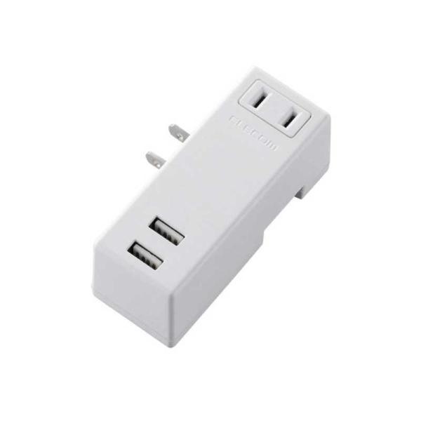 �G���R���@ELECOM�@USB�[�d�|�[�g�t���o�C���^�b�v (2�s�����E1���EUSB2�|�[�g)�@MOT-U04-2122WH �z���C�g