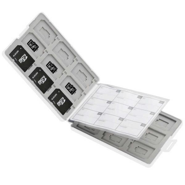 GR@ELECOM@SD microSDJ[hP[X(SD 18+microSD 18EzCg)@CMC-SDCPP36WH