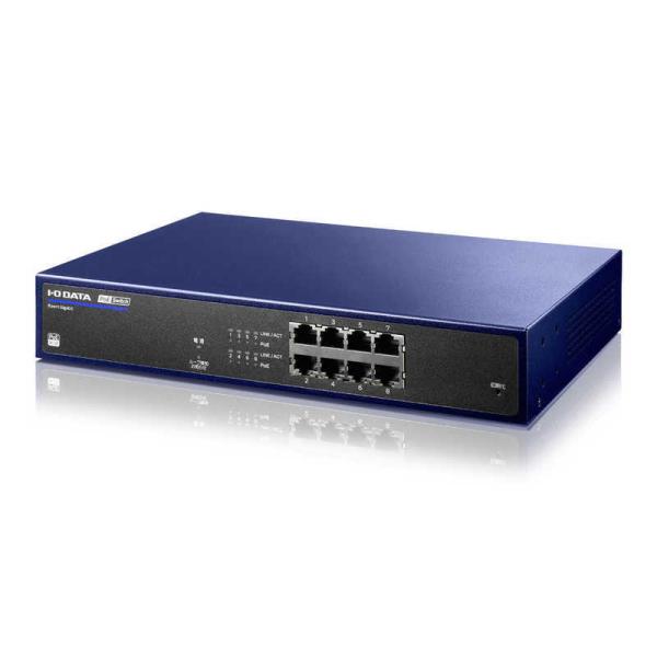 IOデータ　IEEE802.3at(Type2)対応8ポートPoEスイッチ　BSH-GP08MB