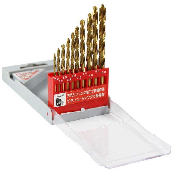ビッグマン ＃065293 鉄工用ドリルセット 10本組 IH710 : コジマYahoo