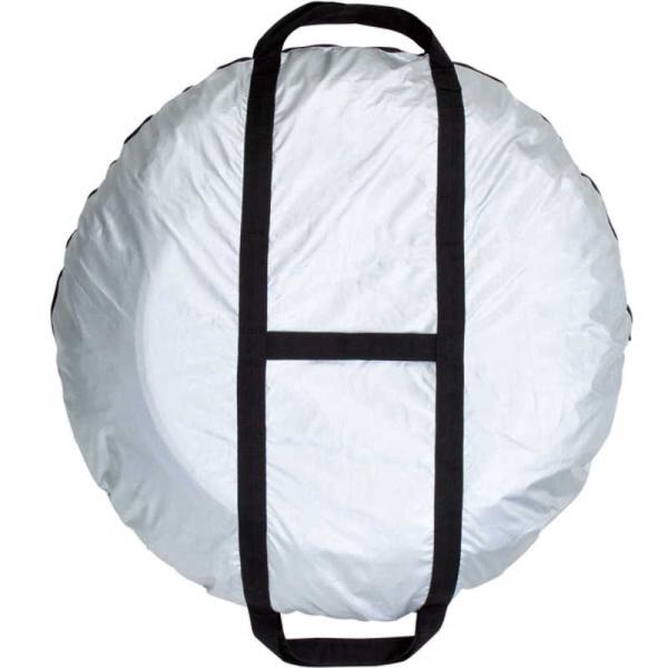 他サイト： BONFORM　収納 タイヤキャリーバッグ 軽/普通車 1本用 丸洗い ナット袋付き タイヤ位置シール付き 2枚セット LL シルバー　7205-08SIの商品画像