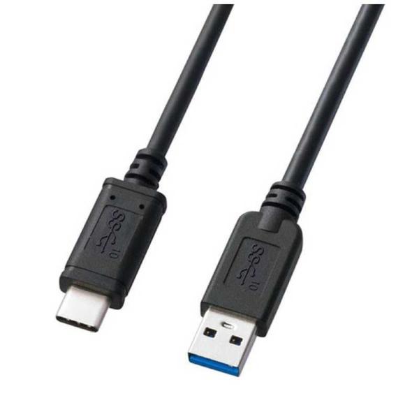 �T�����T�v���C�@1.0m[USB-C �� USB-A]3.1 Gen2�P�[�u�� �]���@KU31-CA10 �u���b�N