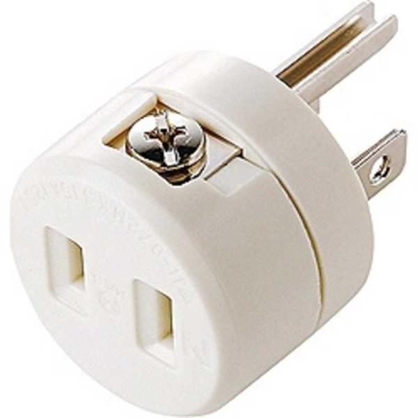 他サイト： サンワサプライ　2P→3P変換アダプタ ［直挿し /1個口 /スイッチ無］　TAP-AD1RNの商品画像