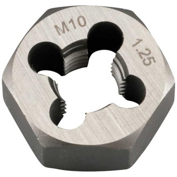 他サイト： イチネンミツトモ　六角ダイス M10×1.25mm 六角サイズ21mm(合金工具鋼)　22239の商品画像