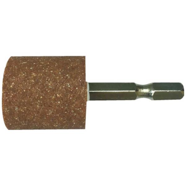 他サイト： イチネンミツトモ　RELIEF 六角軸 軸付砥石 金属用(WA) 円筒型 φ25×25mm　27801の商品画像