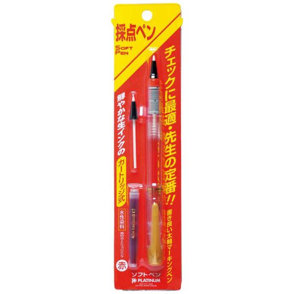 プラチナ萬年筆 採点ソフトペン 透明 STB800A#4 : コジマYahoo!店