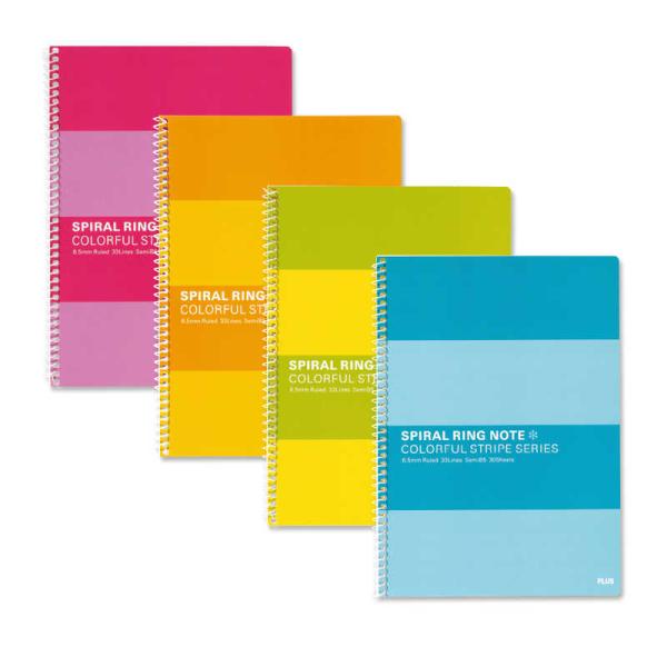 他サイト： プラス　ノート スパイラルリングタイプ セミB5 4冊パック　RS-030-4Pの商品画像