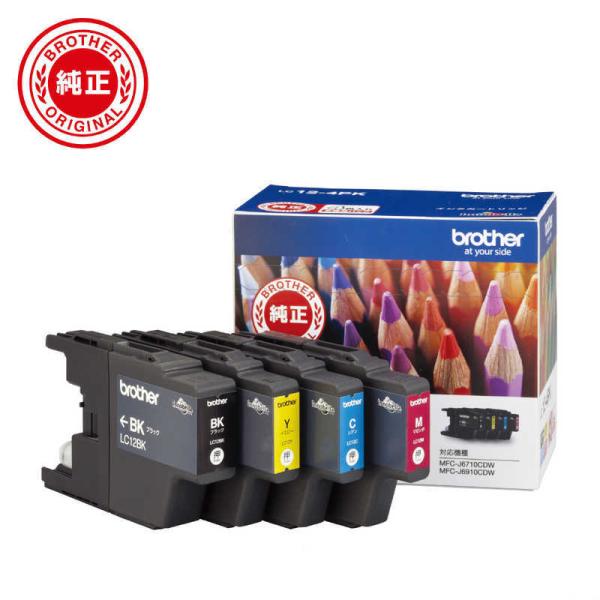 ブラザー　brother　「純正】インクカートリッジ 4色パック　LC12-4PK