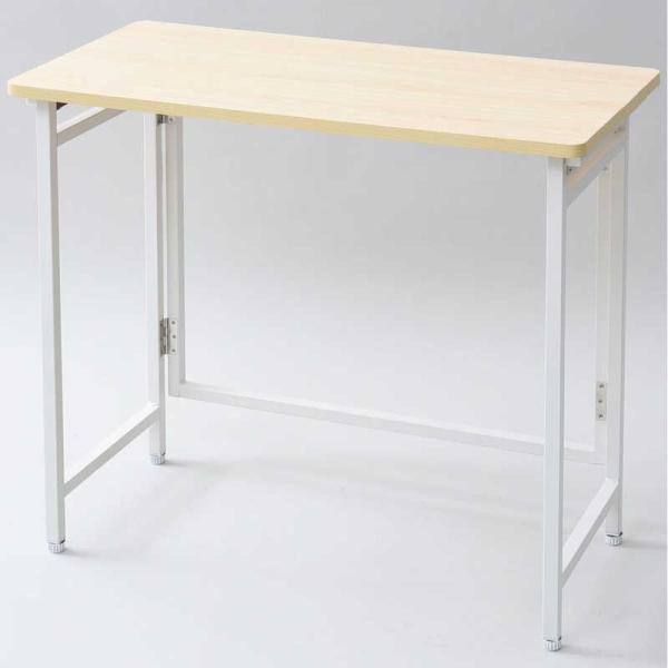 [Release date: August 17, 2020]80×40cm RPST8040H-WN RPST8040HWNWH2 WH2 YAMAZEN ウッドナチュラル デスク パタパタデスク ホワイト ヤマゼン 折りたたみ koji...