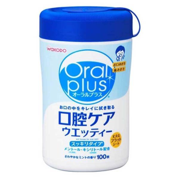 他サイト： アサヒグループ食品　オーラルプラス口腔ケアウェッティー 100枚　の商品画像